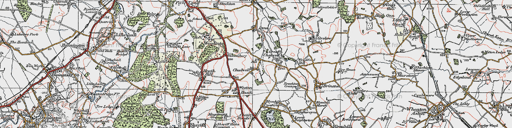 Old map of Chadwell in 1921