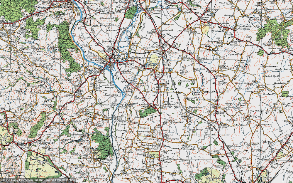 Old Map of Chadwick, 1920 in 1920