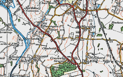Old map of Chadwick in 1920