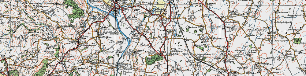 Old map of Chadwick in 1920