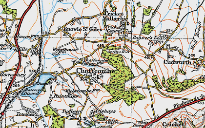 Old map of Chaffcombe in 1919