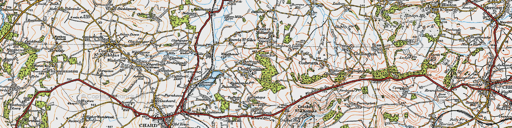 Old map of Chaffcombe in 1919