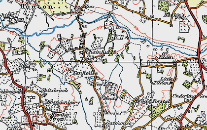 Old map of Chainhurst in 1921