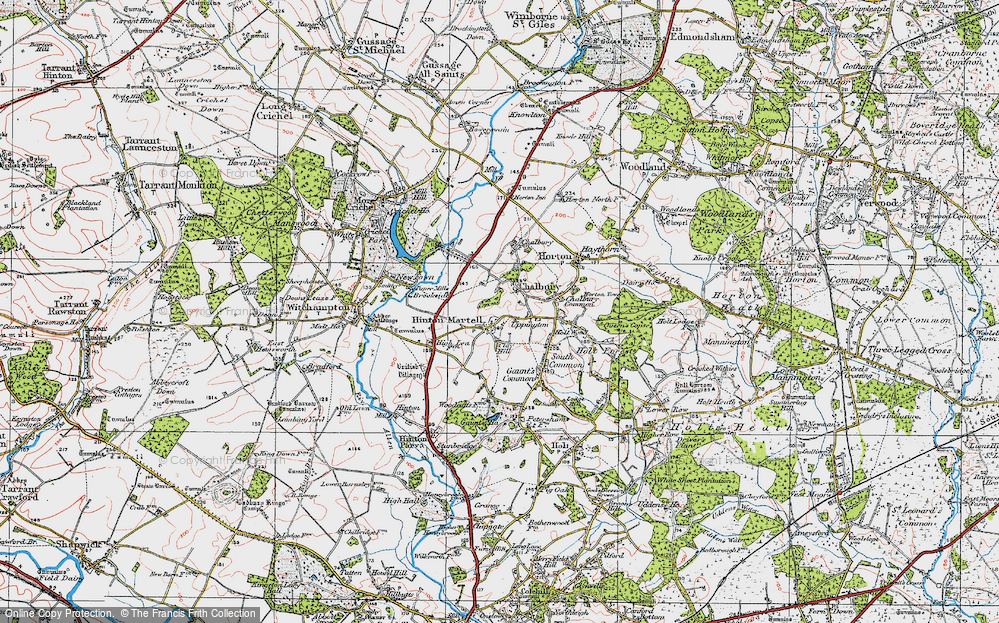 Old Map of Chalbury, 1919 in 1919