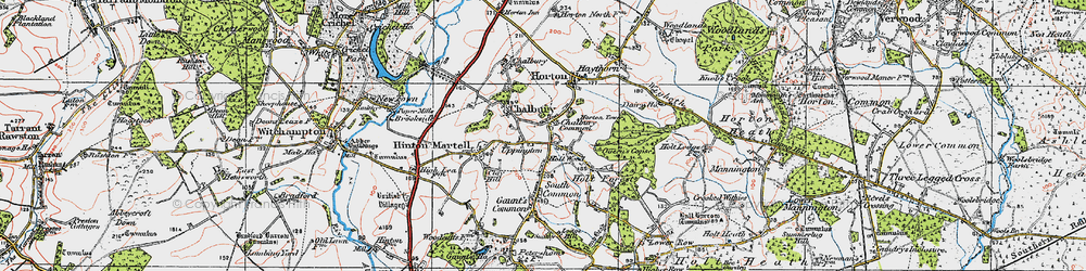 Old map of Chalbury Common in 1919
