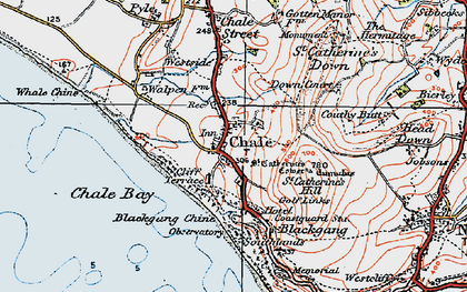 Old map of Chale in 1919