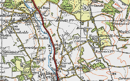 Old map of Chalfont Common in 1920