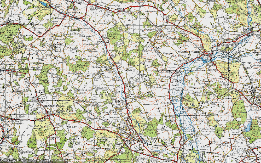 Historic Ordnance Survey Map of Chalfont Common, 1920