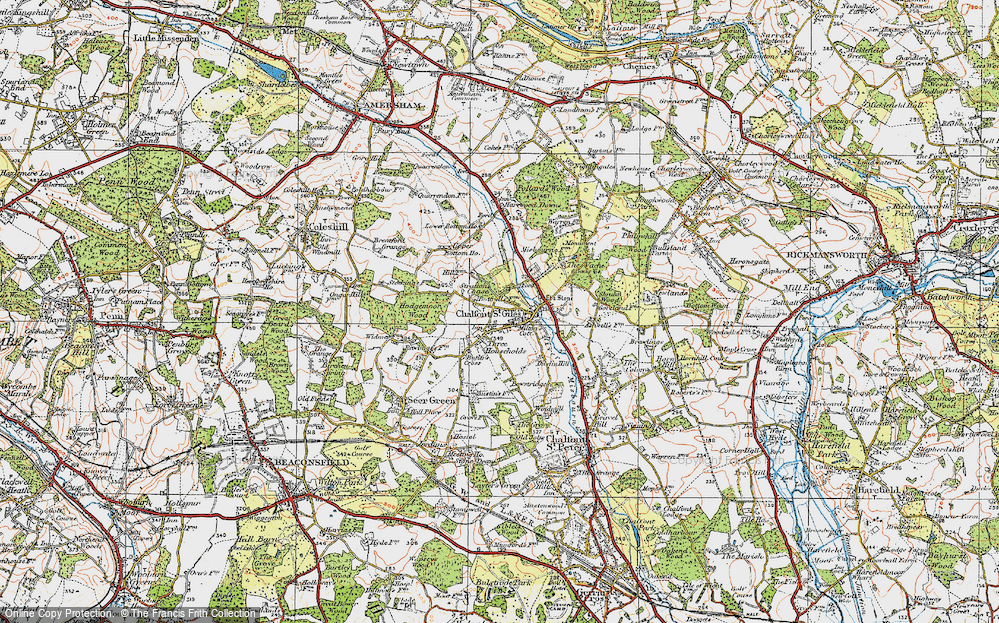Old Map of Chalfont St Giles, 1920 in 1920