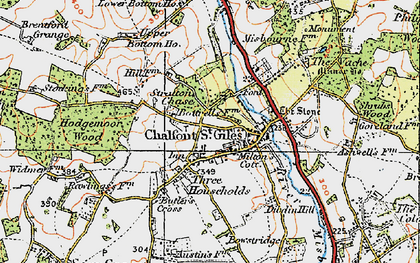 Old map of Chalfont St Giles in 1920