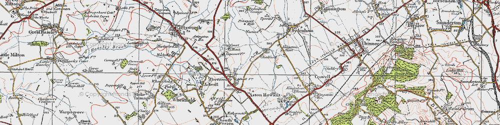 Old map of Chalford in 1919
