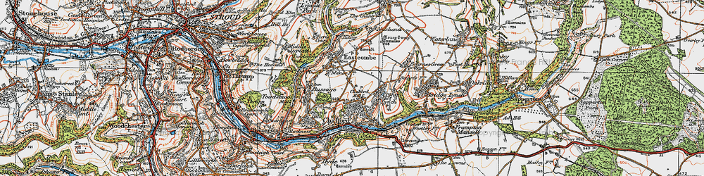 Old map of Chalford Hill in 1919
