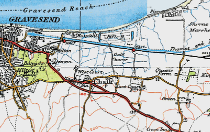 Old map of Chalk in 1920
