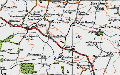 Old map of Chalk End in 1919