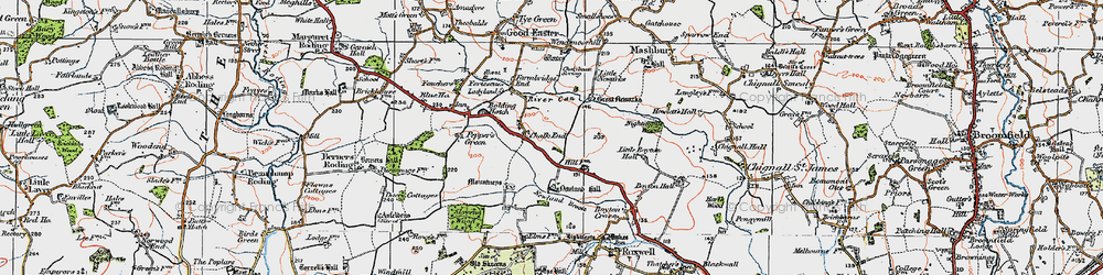 Old map of Chalk End in 1919