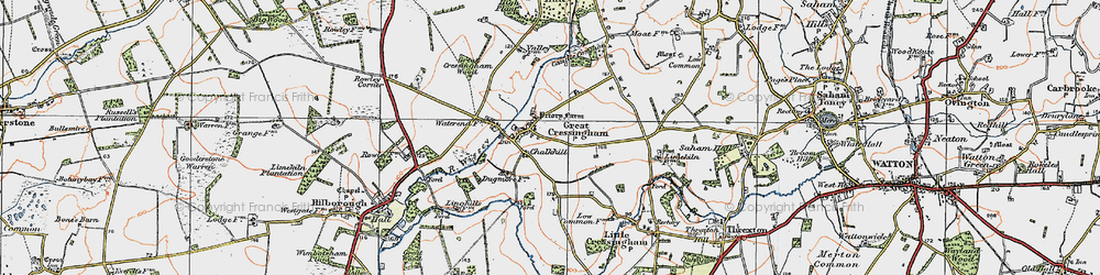 Old map of Chalkhill in 1921