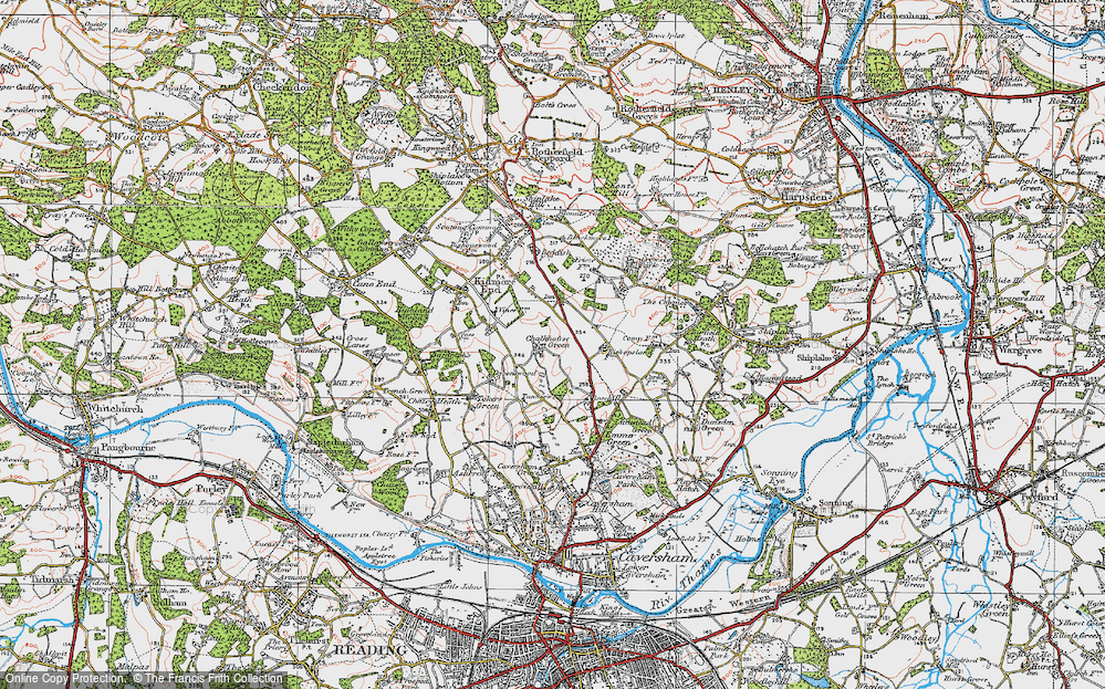 Old Map of Chalkhouse Green, 1919 in 1919