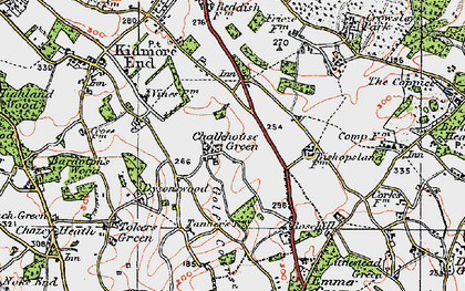 Old map of Chalkhouse Green in 1919