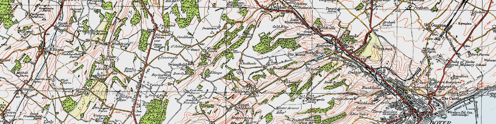 Old map of Chalksole in 1920