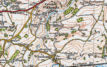 Old map of Chalkway in 1919