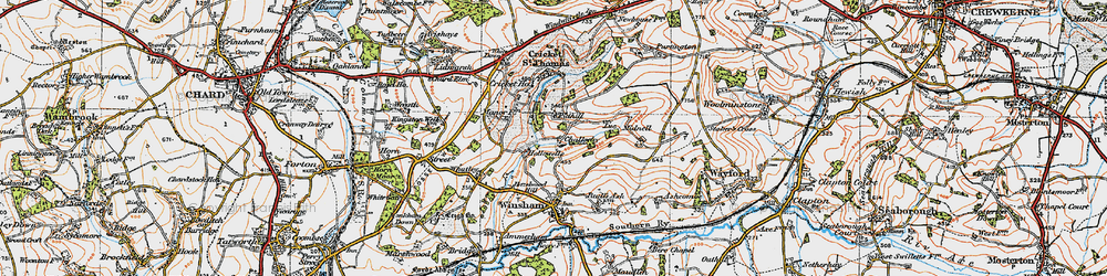 Old map of Chalkway in 1919