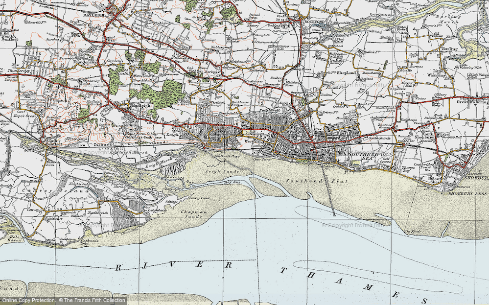 Old Map of Chalkwell, 1921 in 1921
