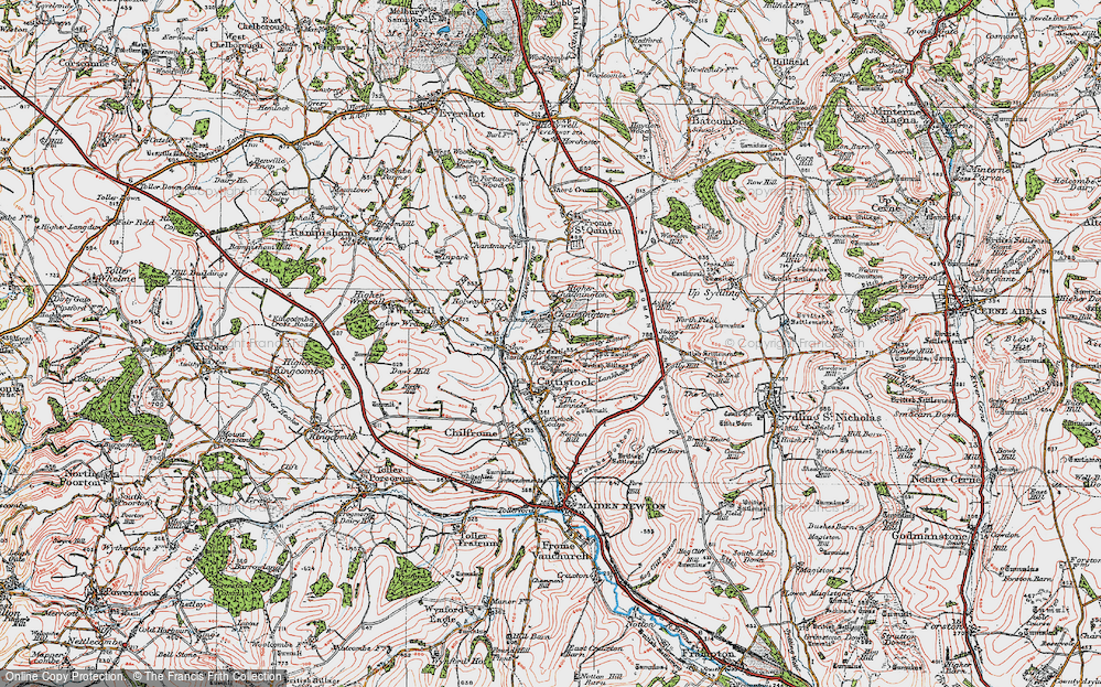 Old Map of Chalmington, 1919 in 1919