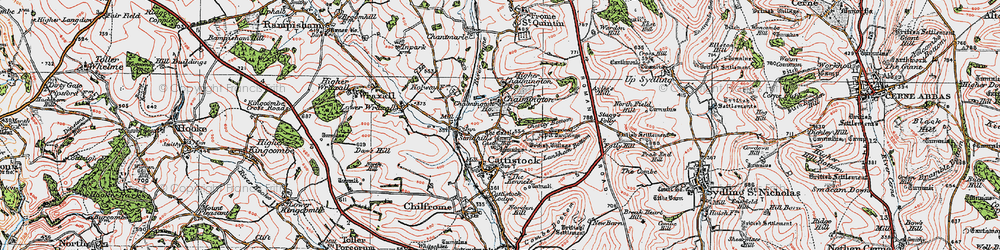 Old map of Chalmington in 1919