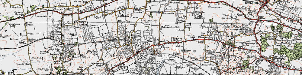 Old map of Chalvedon in 1921