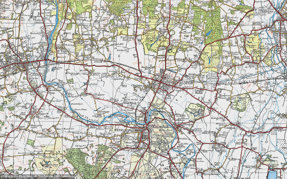 Old Map of Chalvey, 1920 in 1920