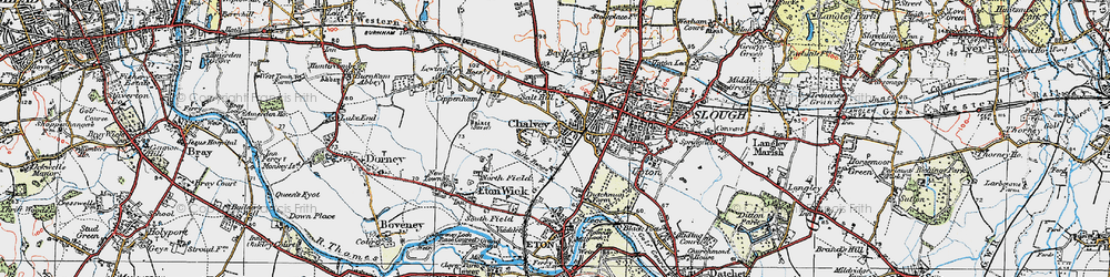 Old map of Chalvey in 1920