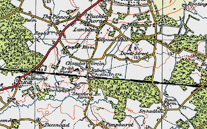 Old map of Chamber's Green in 1921
