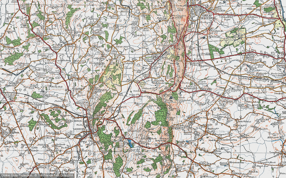 Old Map of Chance's Pitch, 1920 in 1920