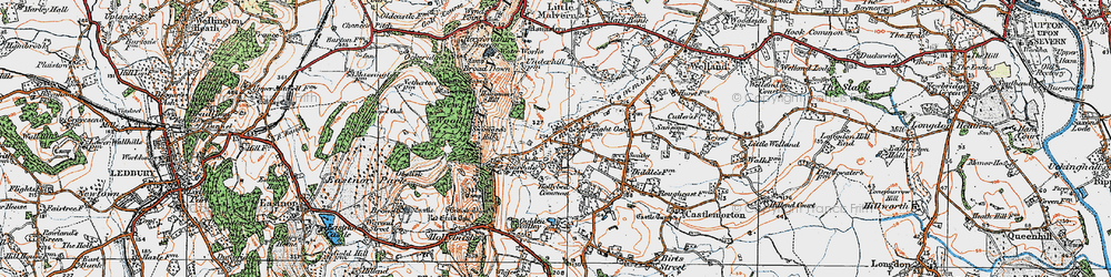 Old map of Chandler's Cross in 1920