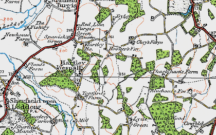 Old map of Chandlers Green in 1919