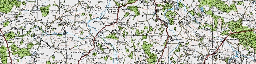 Old map of Chandlers Green in 1919