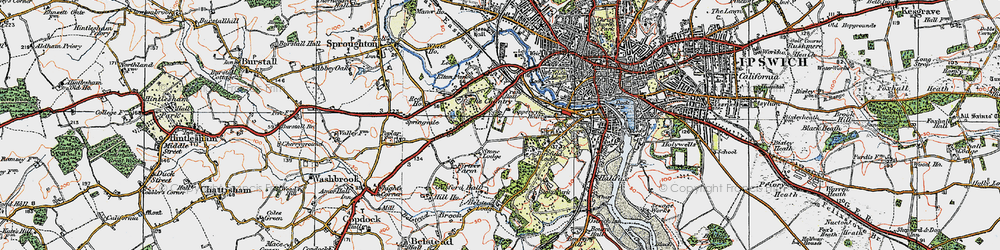 Old map of Chantry in 1921