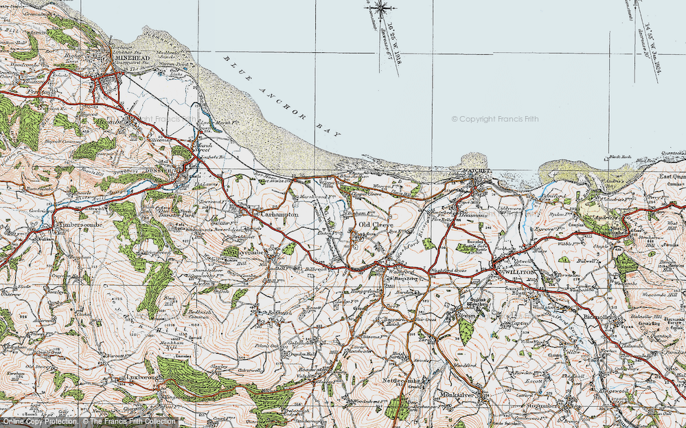 Old Map of Chapel Cleeve, 1919 in 1919