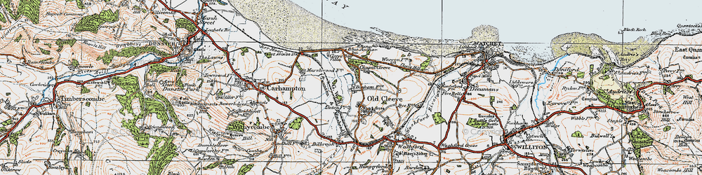 Old map of Chapel Cleeve in 1919