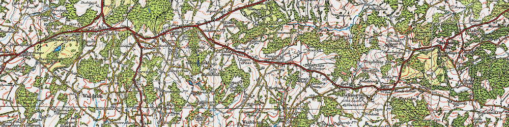 Old map of Chapel Cross in 1920