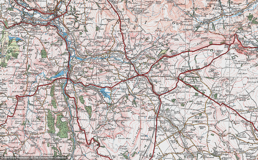 Old Map of Chapel-en-le-Frith, 1923 in 1923