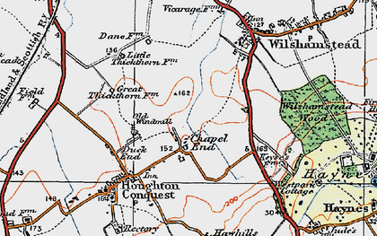 Old map of Chapel End in 1919