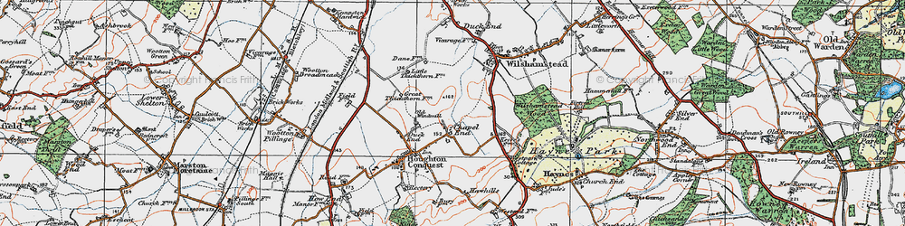 Old map of Chapel End in 1919
