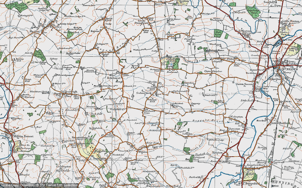 Old Map of Chapel End, 1919 in 1919