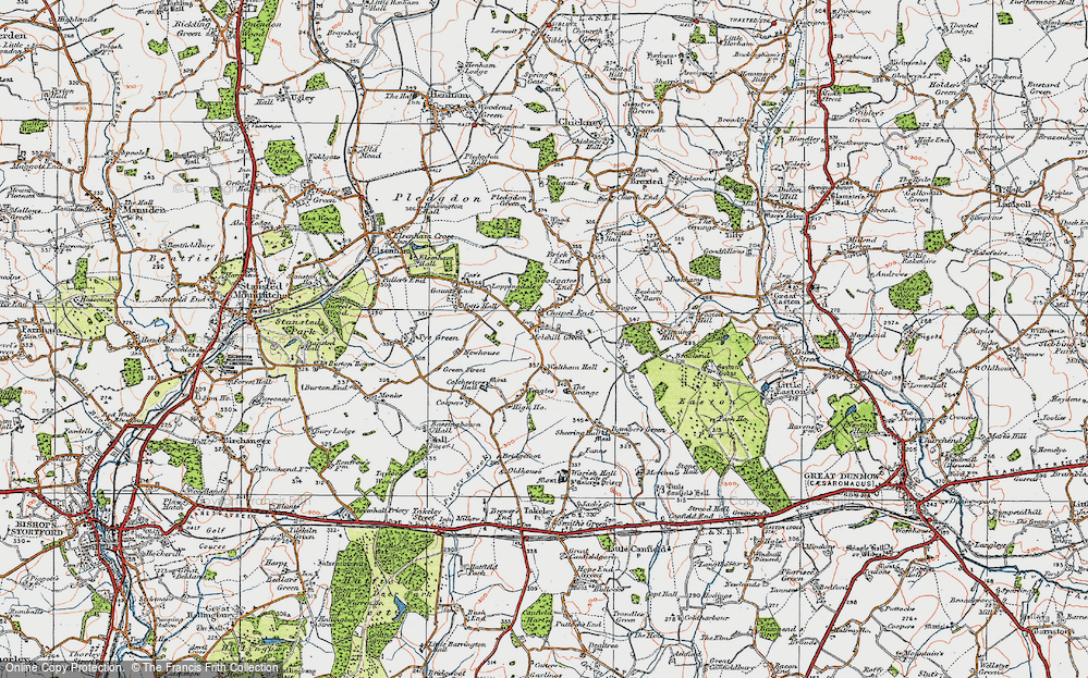 Old Map of Chapel End, 1919 in 1919