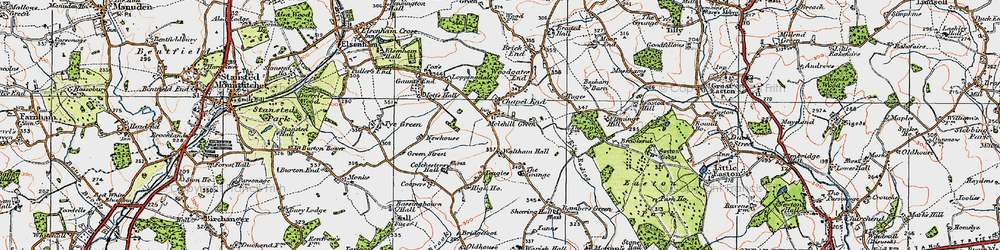 Old map of Chapel End in 1919
