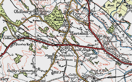 Old map of Chapel End in 1920