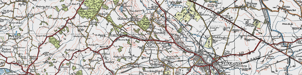 Old map of Chapel End in 1920