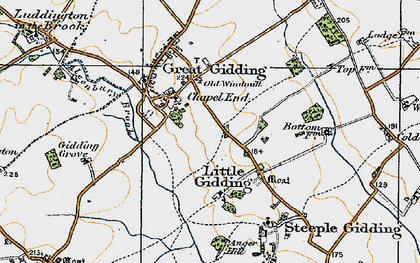 Old map of Chapel End in 1920