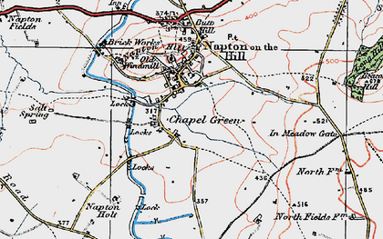 Old map of Chapel Green in 1919